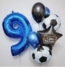 Набор шаров на 9 лет "Футбол"